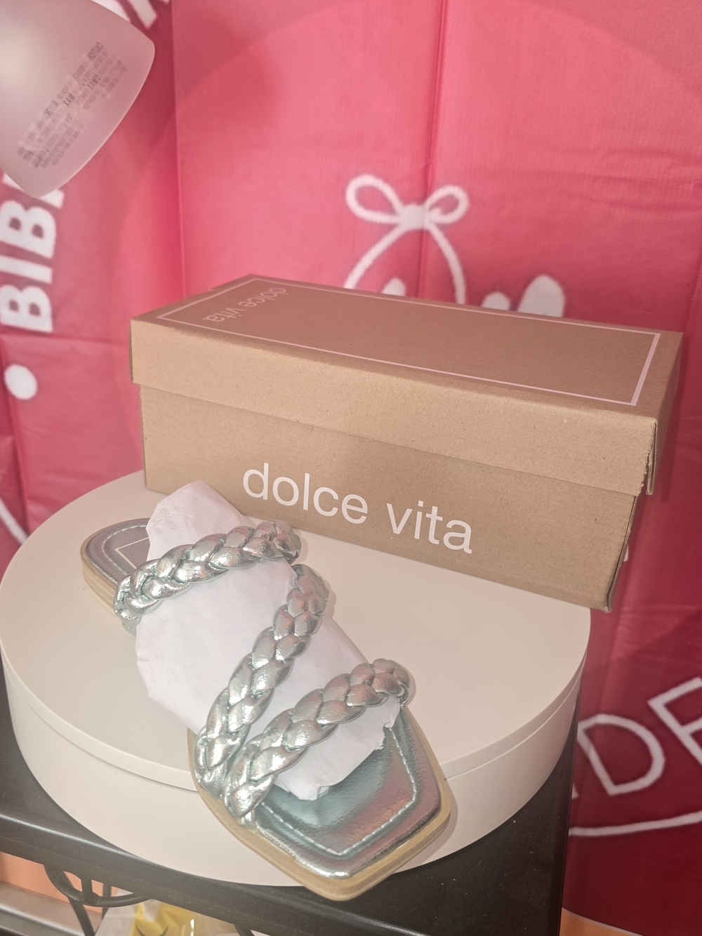 Dolce Vita Electric Blue Braided Slide Sandal Size 8.5M